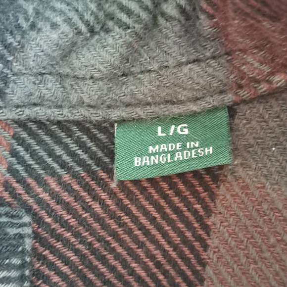 Orvis Flannel Button Shirt Mens Size Large Long Sleeves Pockets Cotton Shacket - Picture 7 of 7